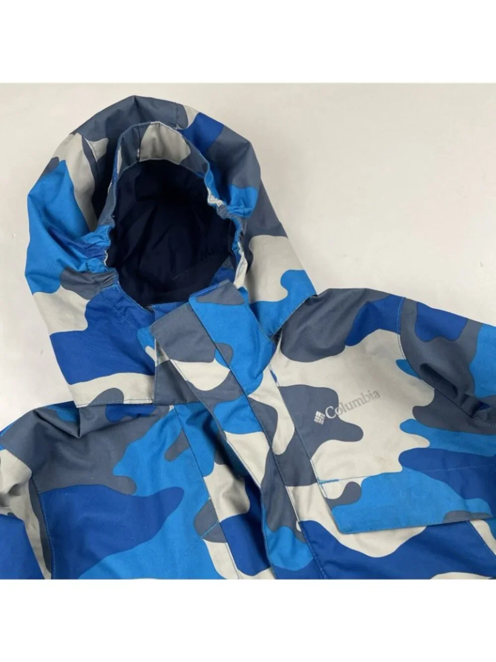 Columbia Omni-Tech Interchange Jacket Boy’s S(8) Omni-Heat Camo Blue SHELL ONLY